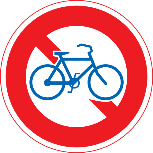 no bikes sign